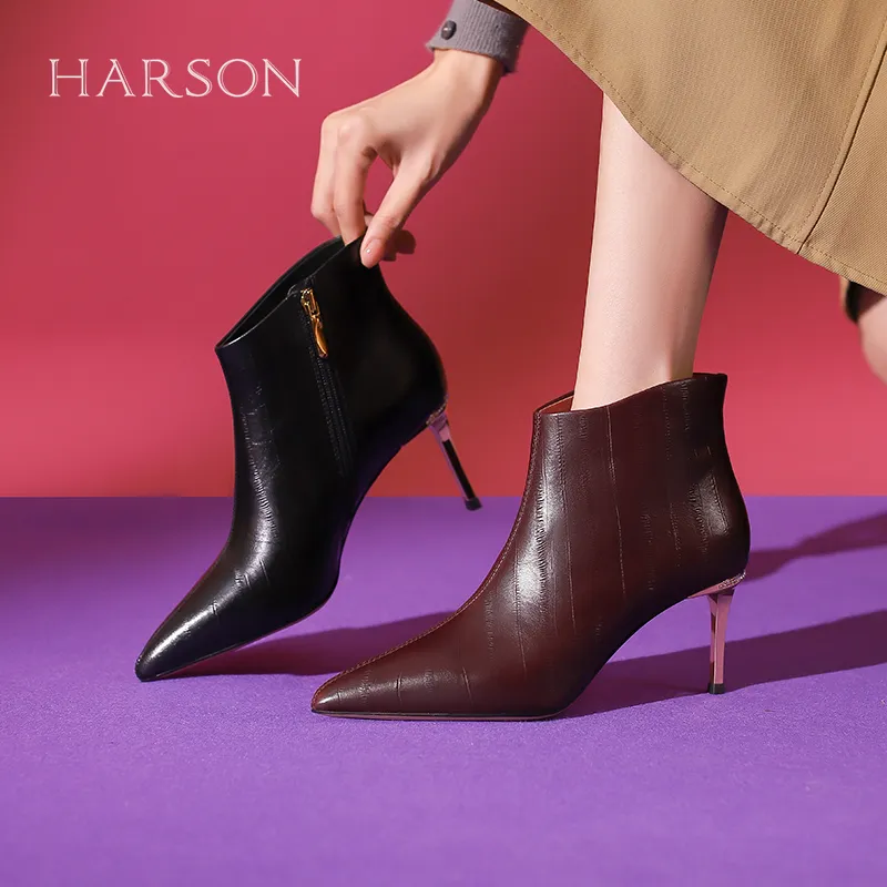 HARSON Ankle Boots Women's Red/Black-13
