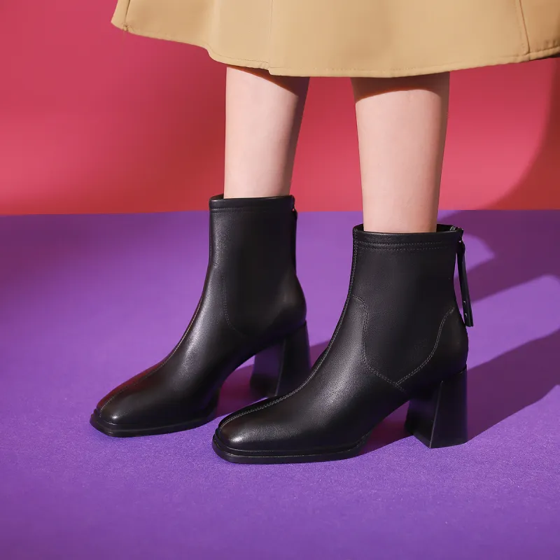 HARSON Ankle Boots 7.2cm Women's Black-4