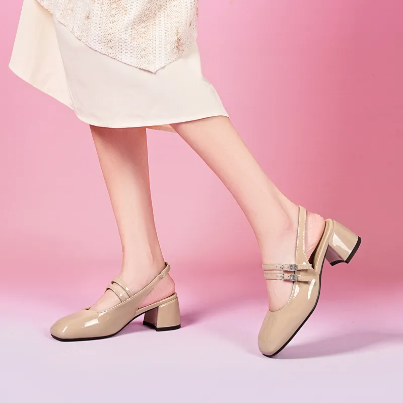 EBLAN High Heels Women's Beige-13