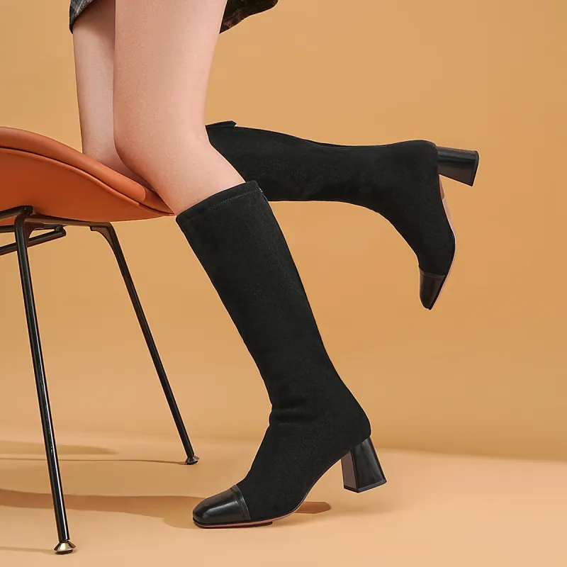 EBLAN Knee high Boots Women's Black-3