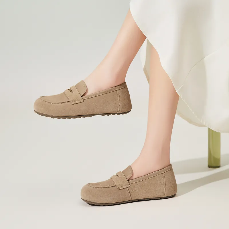 EBLAN Loafers Women's Apricot-4