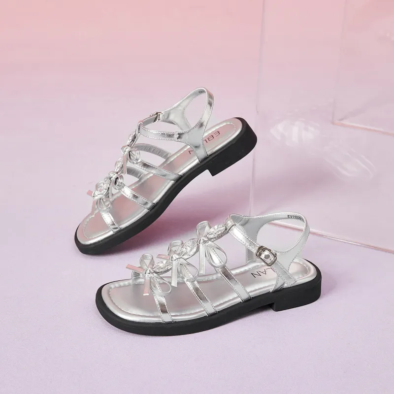 EBLAN Roman Sandals Women's Silver-2