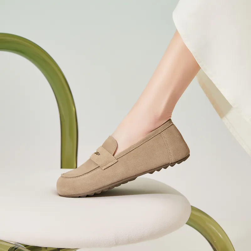 EBLAN Loafers Women's Apricot-3
