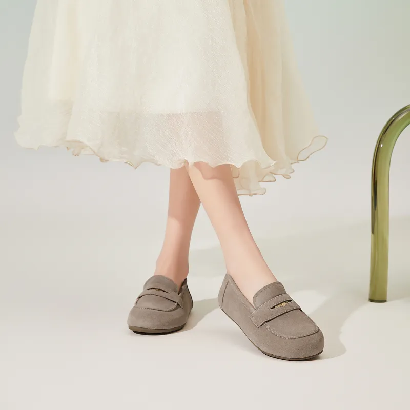 EBLAN Loafers Women's Apricot-11