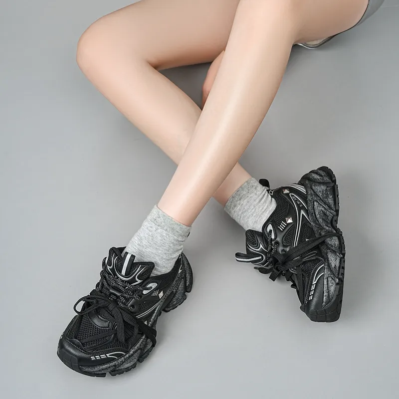 EBLAN Low-Top Chunky Sneakers Unisex Champagne-9