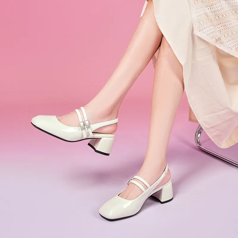 EBLAN High Heels Women's Beige-3