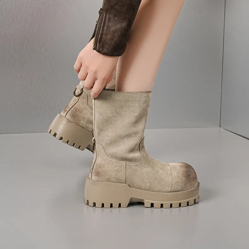 EBLAN Ankle Boots Women's Cameo Brown-4