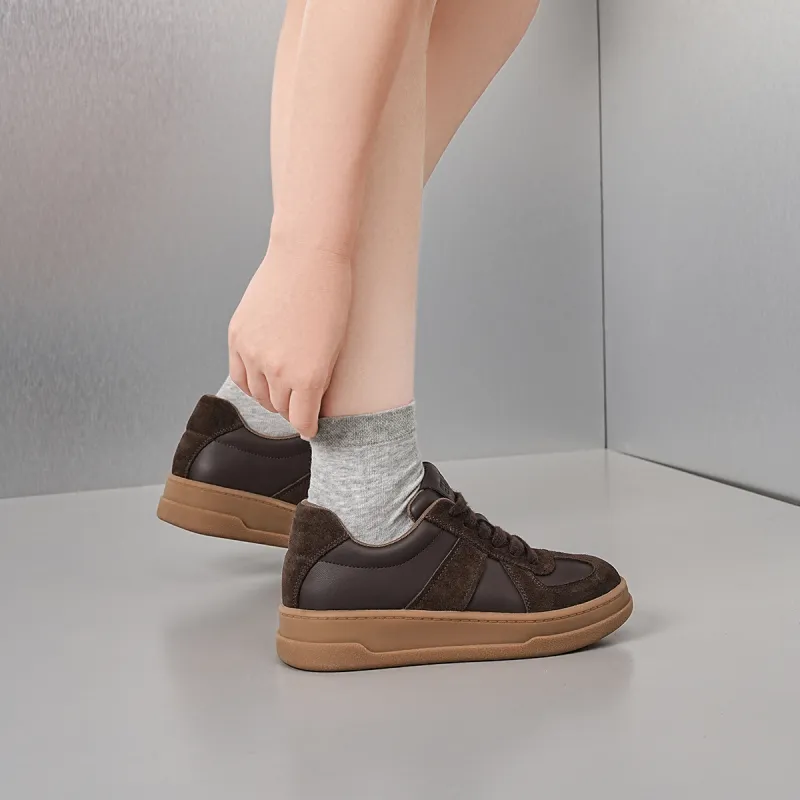 EBLAN Skateboard Shoes Women's Coffee-5