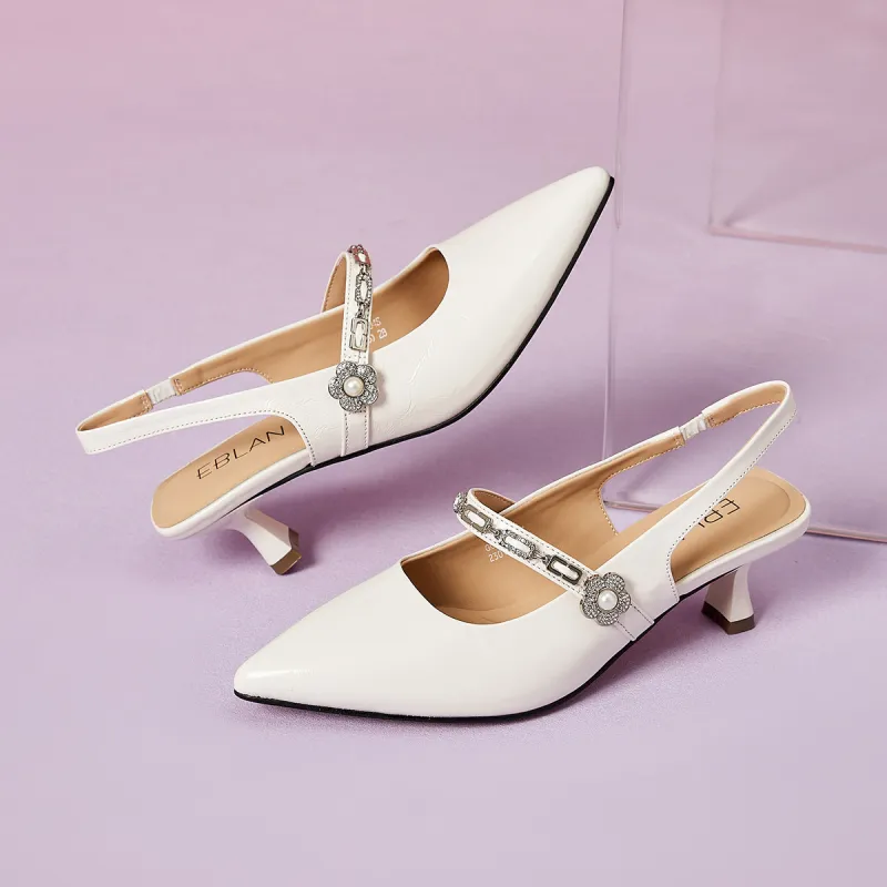 EBLAN High Heels Women's Ecru-2