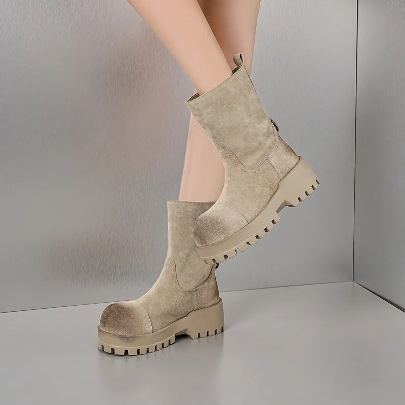 EBLAN Ankle Boots Women's Cameo Brown-5