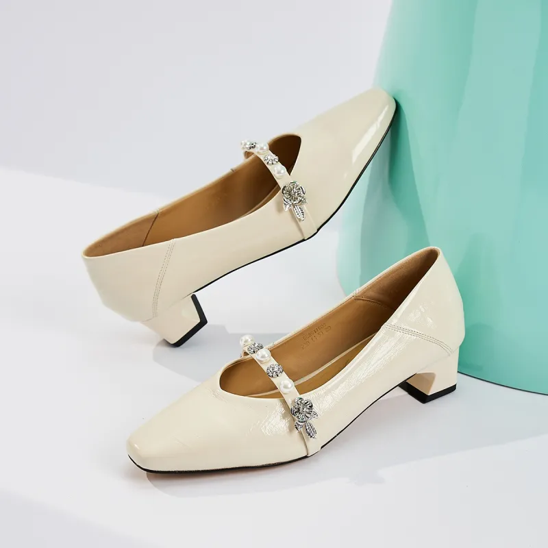 EBLAN Chunky Heel High Heels Women's-2