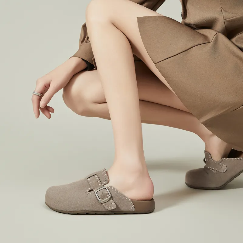 EBLAN Rubber Sole Odor-Resistant Wrap-toe Slippers Women's-25