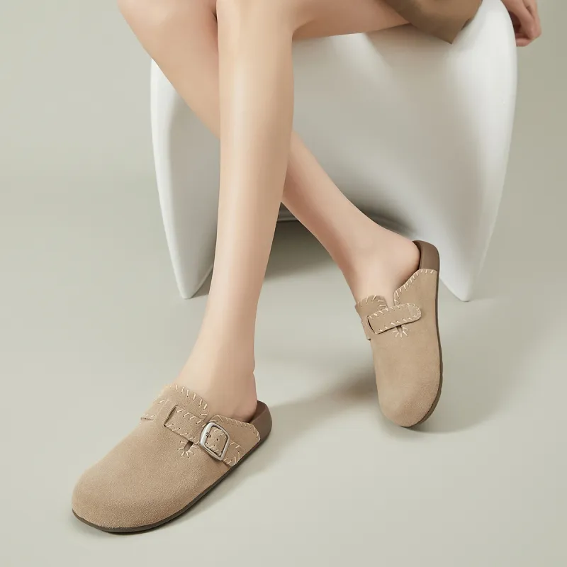 EBLAN Rubber Sole Odor-Resistant Wrap-toe Slippers Women's-18