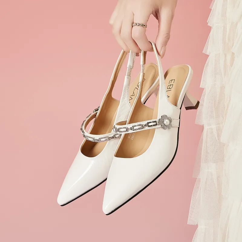 EBLAN High Heels Women's Ecru-3