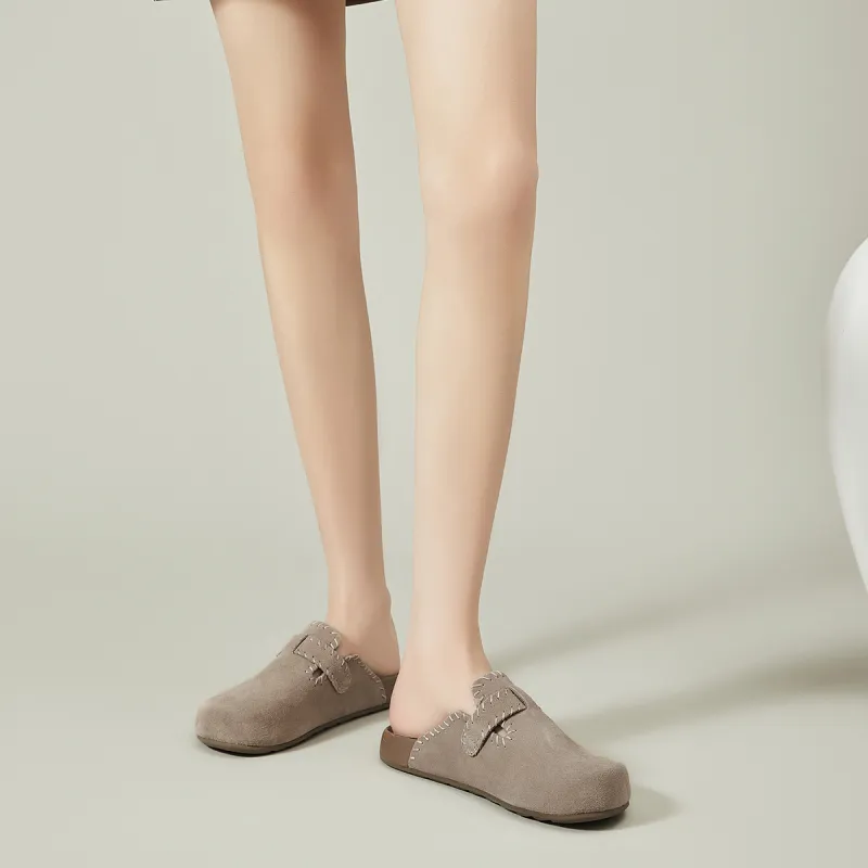 EBLAN Rubber Sole Odor-Resistant Wrap-toe Slippers Women's-26