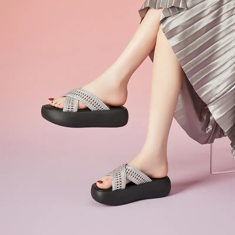 EBLAN Slip Resistant Abrasion Resistant Slide Slippers Women's-10