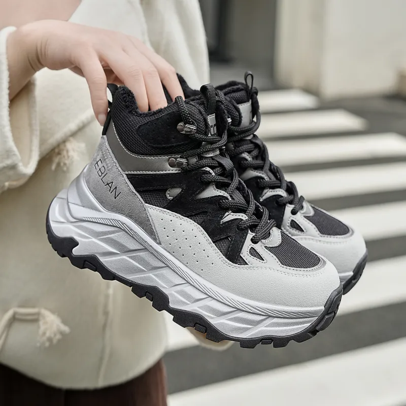 EBLAN Chunky Sneakers Women's Gray-3