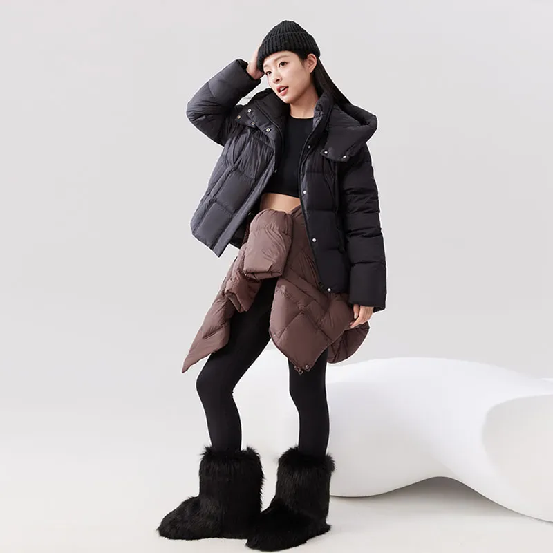 SNOW FLYING Cropped Down Jackets Women's-1