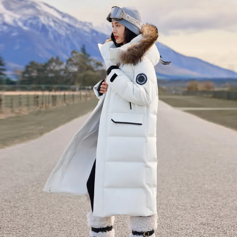 SNOW FLYING Snowy Collection Long Down Coats Unisex-4