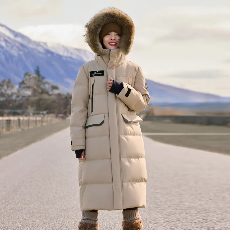 SNOW FLYING Snowy Collection Long Down Coats Unisex-18