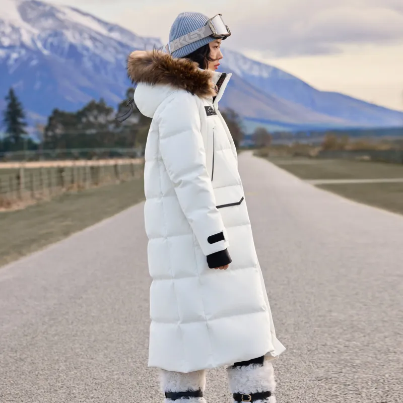 SNOW FLYING Snowy Collection Long Down Coats Unisex-3