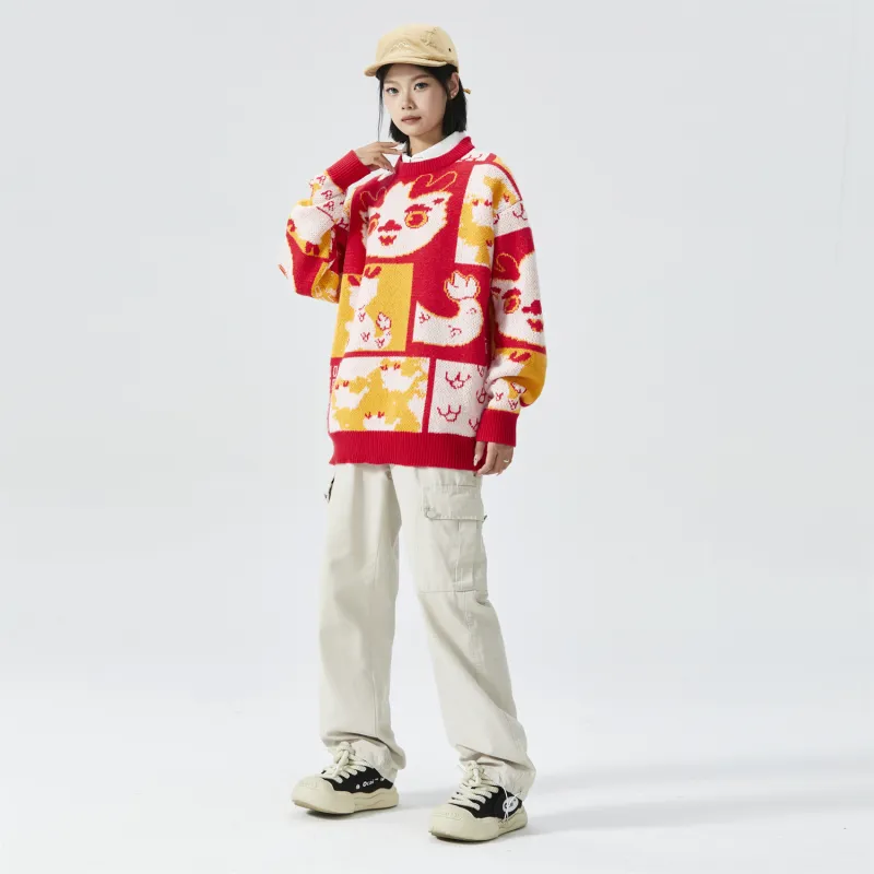 NFWYS Knitwear Unisex Red-3