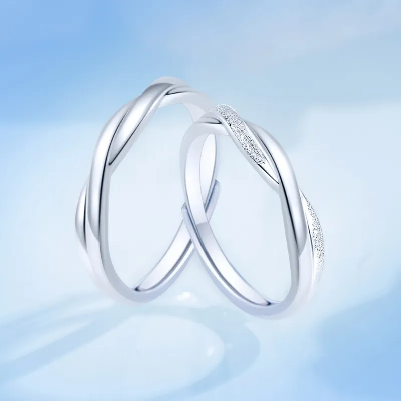 AHK S999 Fine Silver Rings Unisex-2
