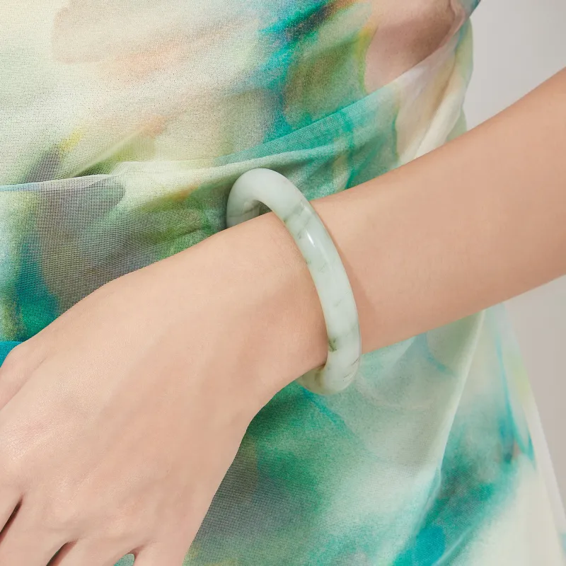 AHK Natural Tianshan Jade Bangles Women's-5