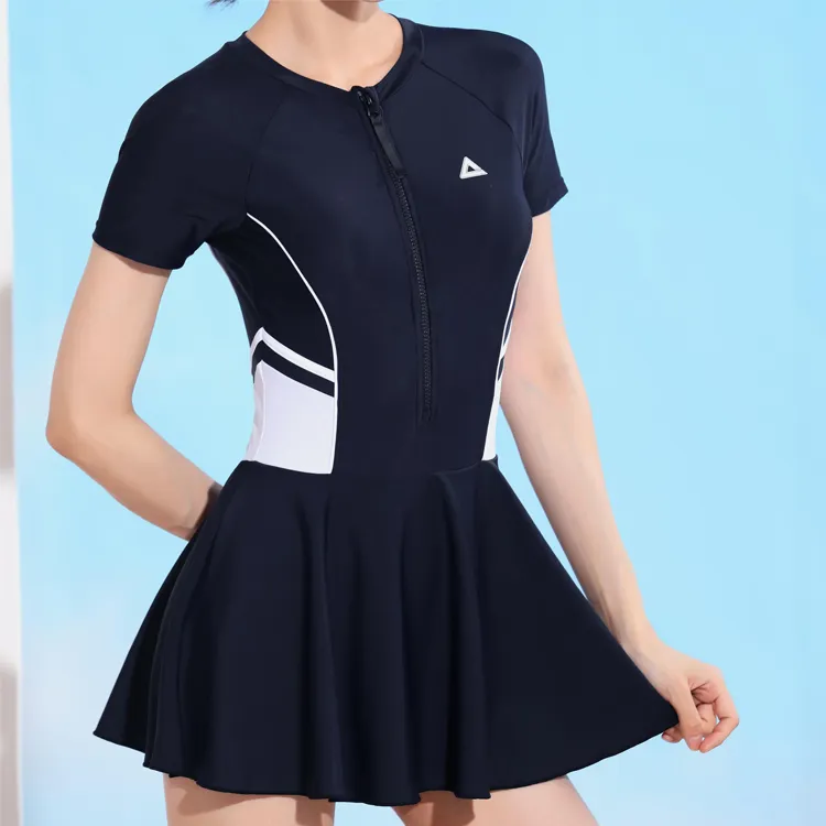 PEAK One piece Swimsuit Women's Black White-7