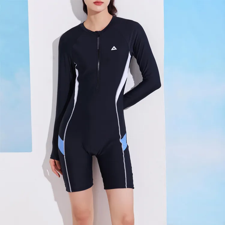 PEAK One piece Swimsuit Women's Black Silver-8