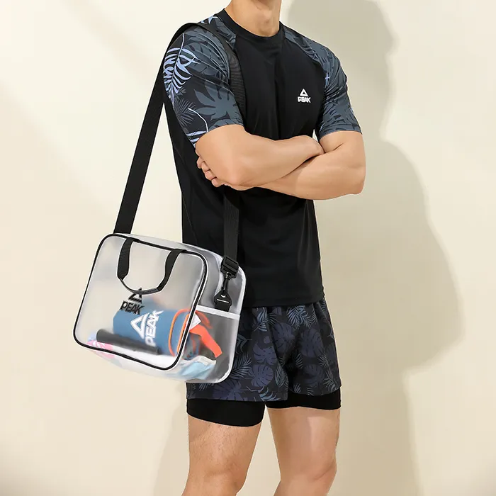 PEAK PVC Storage Bag Unisex Black White-3