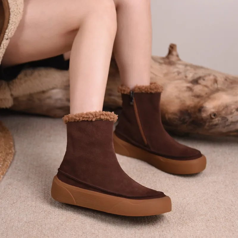ARTMU Warm Short Snow Boots Women's-5