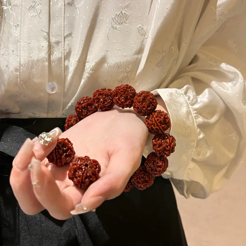 There Is You In The Long World King Kong Bodhi Seeds Textile Beaded Bracelet Unisex-10