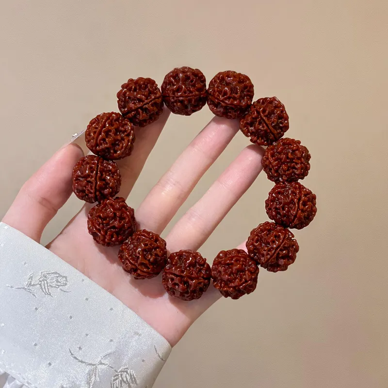 There Is You In The Long World King Kong Bodhi Seeds Textile Beaded Bracelet Unisex-14