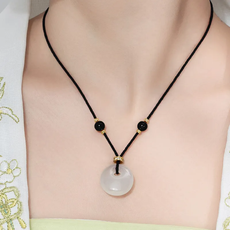 Far Mountain Joe Agate Jade Necklaces Unisex-3