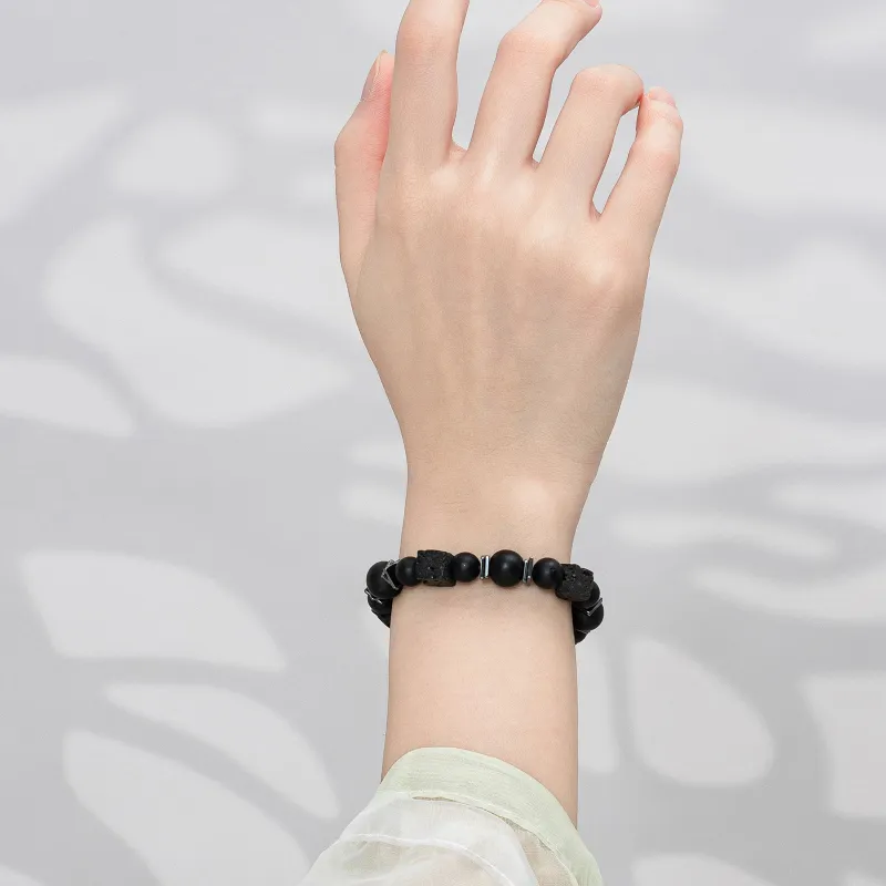 Far Mountain Joe Obsidian Jade Bracelets Unisex-5