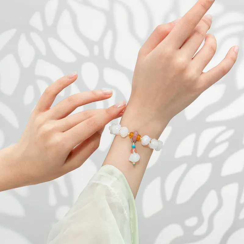 Far Mountain Joe Colored Glaze Jade Bracelets Unisex-1