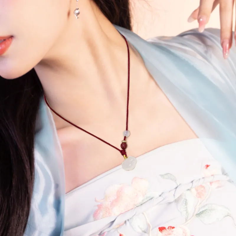 Far Mountain Joe Agate Jade Necklaces Unisex-4