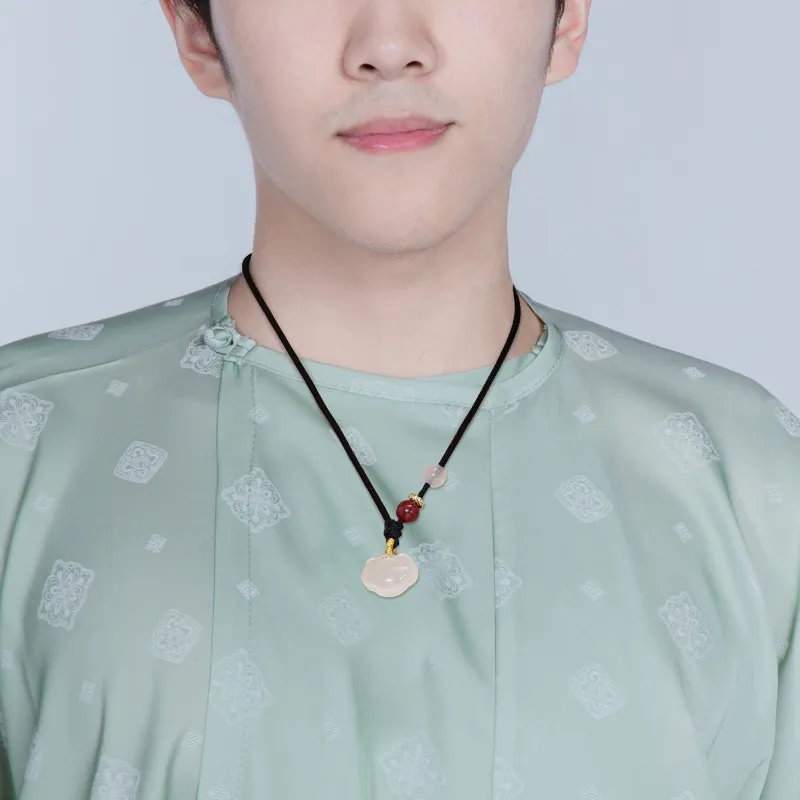 Far Mountain Joe Agate Jade Necklaces Unisex-1
