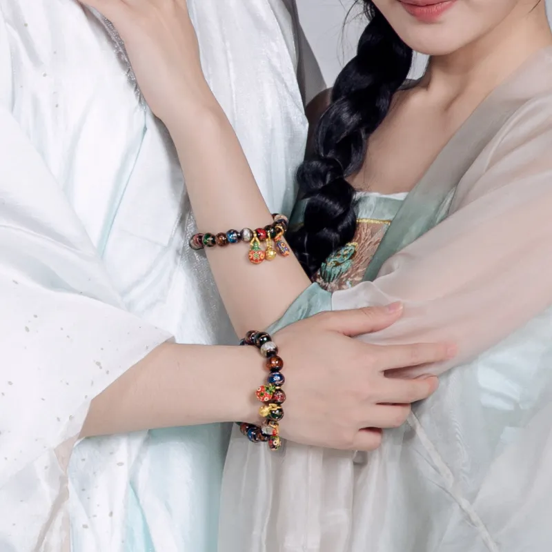 Far Mountain Joe Colored Glaze Jade Bracelets Unisex Colored Glaze-6