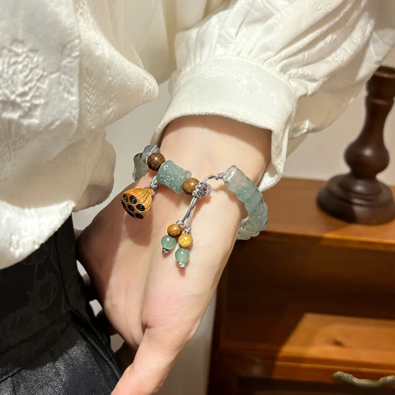 Far Mountain Joe Colored Glaze Jade Bangles Women's-3