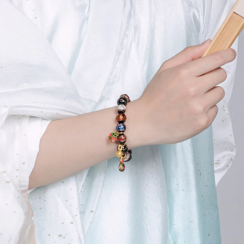 Far Mountain Joe Colored Glaze Jade Bracelets Unisex Colored Glaze-1