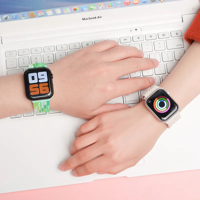 SHIRUI All Accessories Included Apple Compatibility Watch Band 38/408mm Canvas Material-4