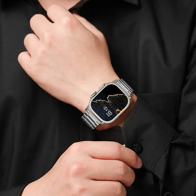 SHIRUI Apple Compatibility Watch Band 125/75 Stainless Steel Material-4