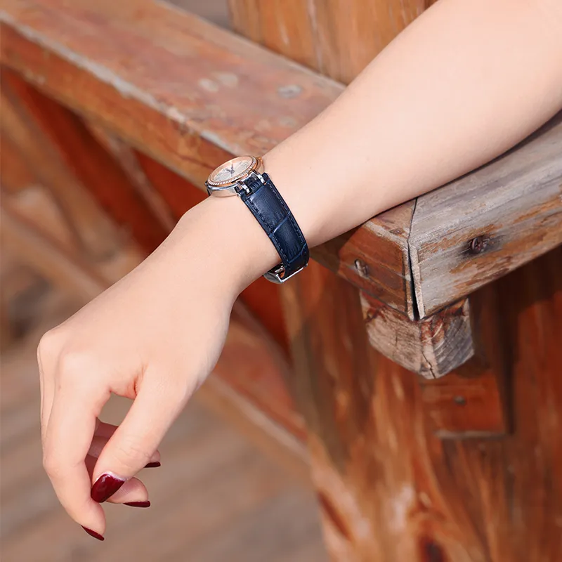 SHIRUI Longines Compatibility Watch Band 115/75mm Genuine Leather Material-17