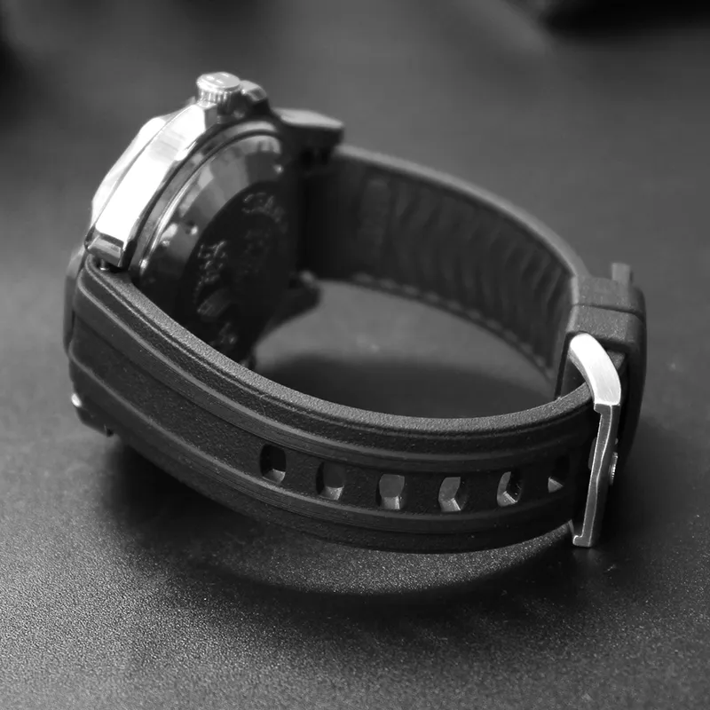 SHIRUI Omega Compatibility Watch Band 20mm22mm Rubber Material-2