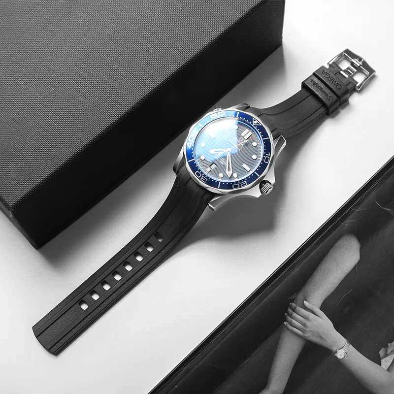 SHIRUI Omega Compatibility Watch Band 20mm22mm Rubber Material-1