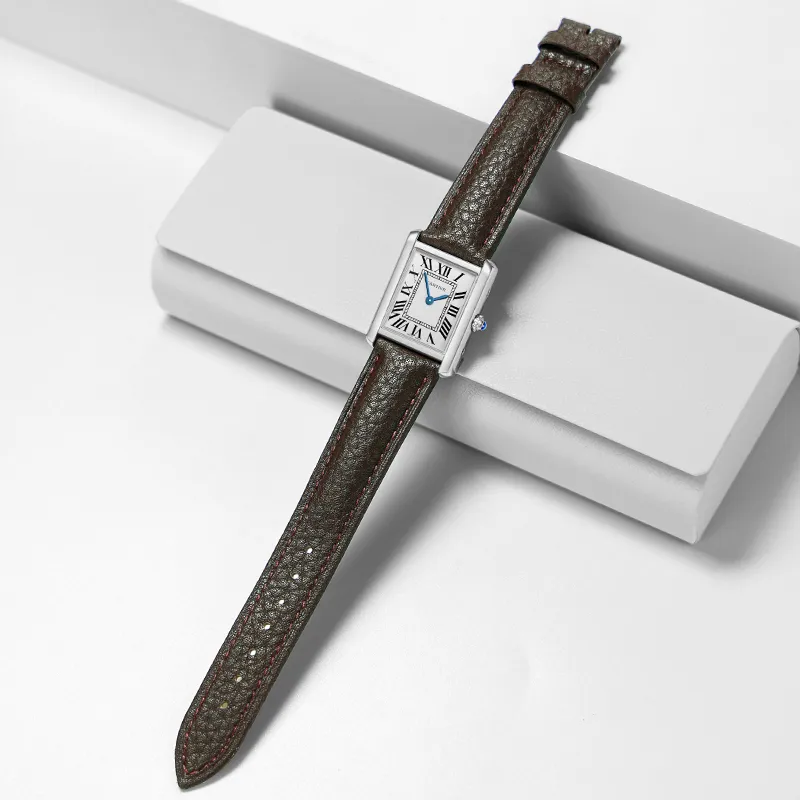 SHIRUI Cartier Compatibility Watch Band 14 25mm Cowhide Leather Material-4