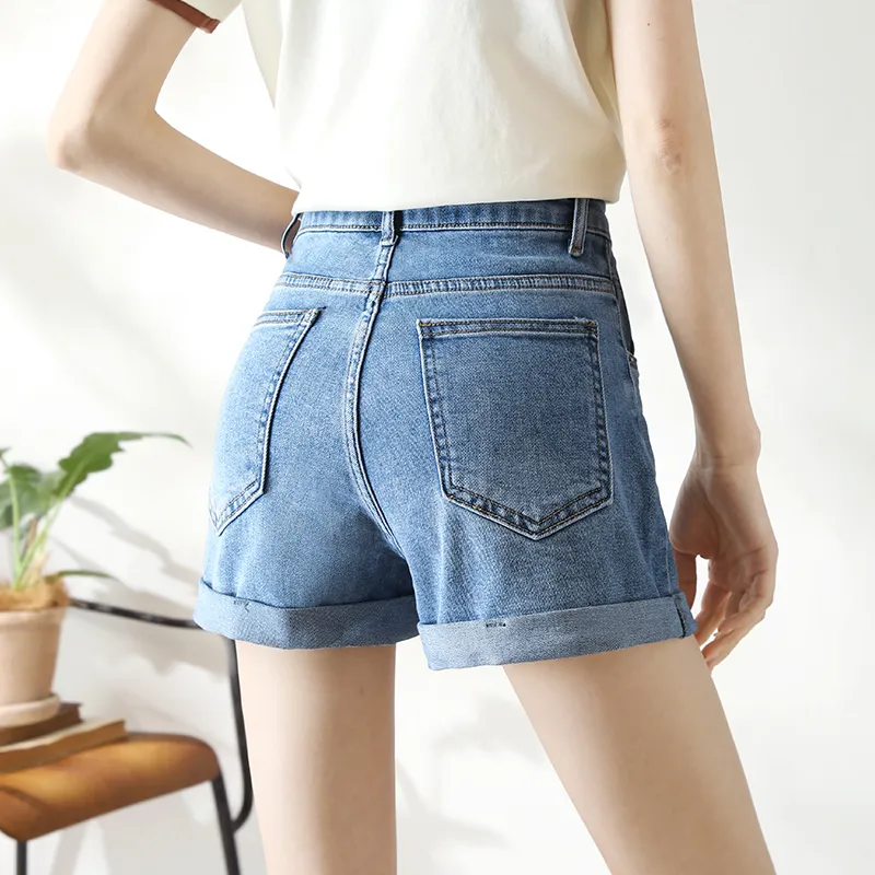MITUAN Denim Shorts Women's Blue-5