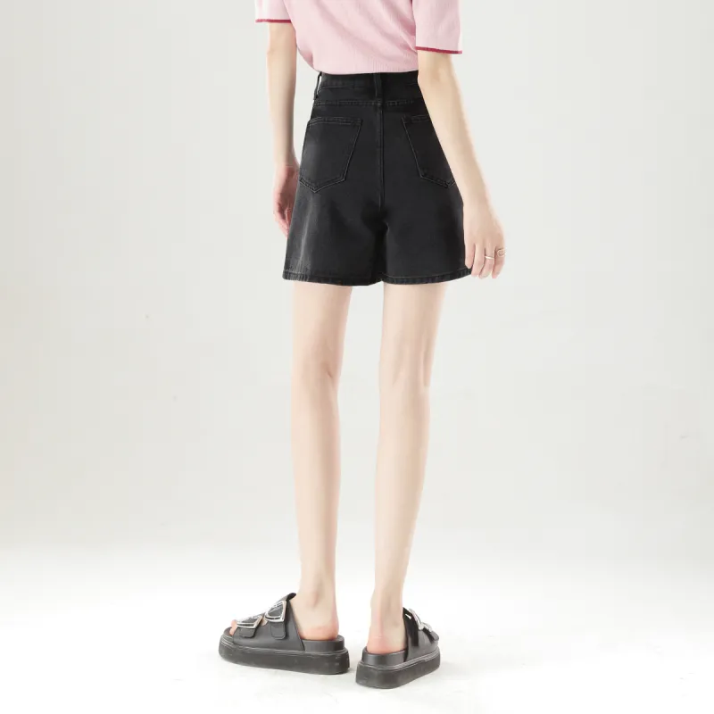 MITUAN Casual Shorts Women's Black-4
